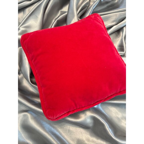 Vintage Cabin Core Handmade Needlepoint Christmas Tree Needlepoint Pillow Red - Picture 6 of 6